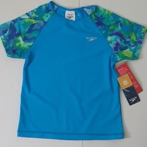 New Speedo Kids Blue Swim Shirt Size XS